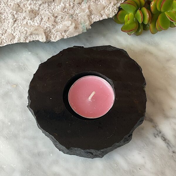 Black Tourmaline Candle Holder