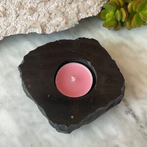 Black Tourmaline Candle Holder