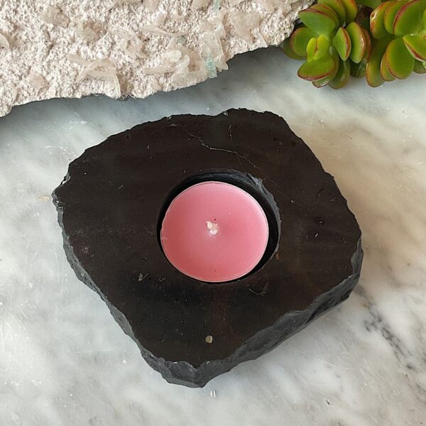Black Tourmaline Candle Holder
