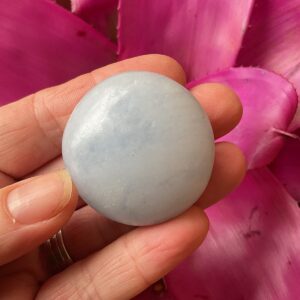 Blue Calcite Palm Stone