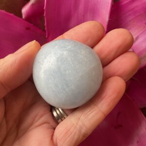 Blue Calcite Palm Stone