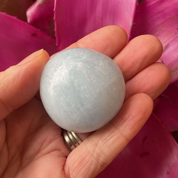 Blue Calcite Palm Stone