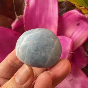 Blue Calcite Palm Stone