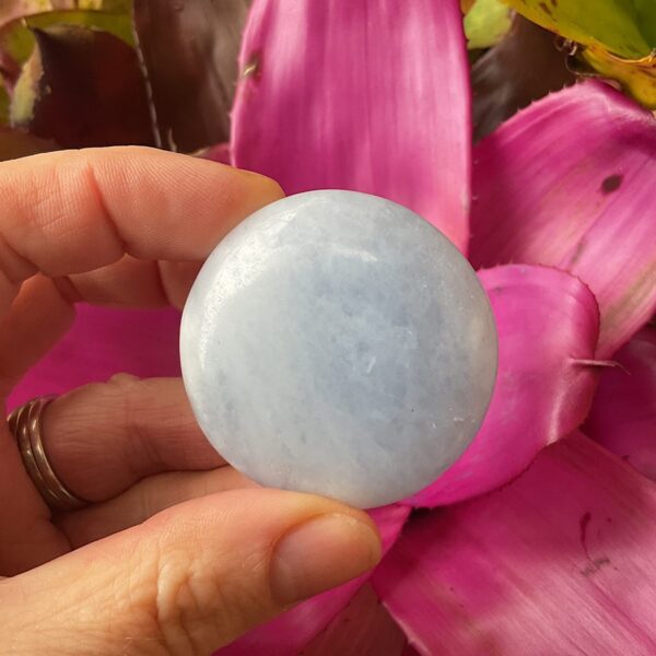 Blue Calcite Palm Stone - Image 3