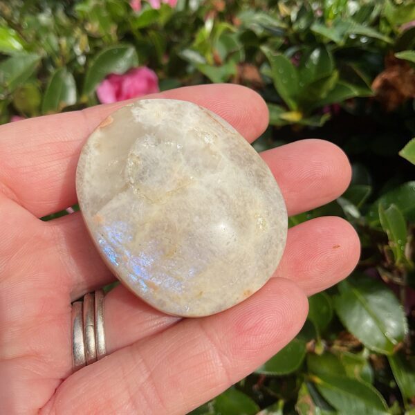 Rainbow Moonstone Palm Stone - Image 2