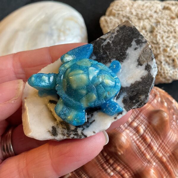 Turtle on Zebra Stone - Image 3