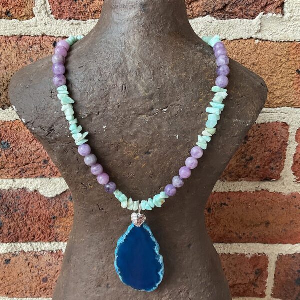Lepidolite and Amazonite Necklace