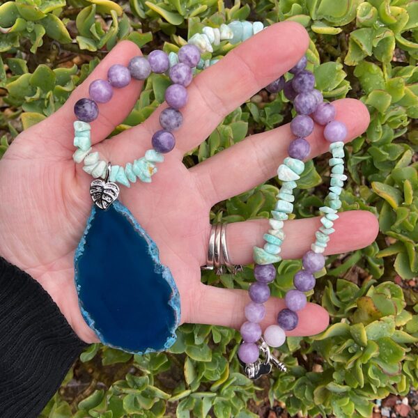 Lepidolite and Amazonite Necklace - Image 2