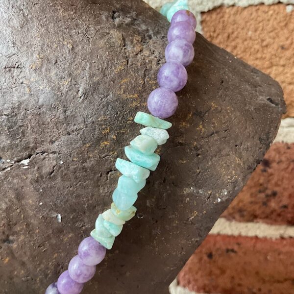 Lepidolite and Amazonite Necklace - Image 4