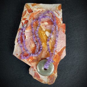 Amethyst and Pyrite Necklace