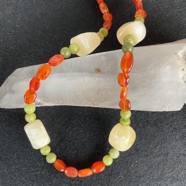 Carnelian and Calcite Necklace - Image 3