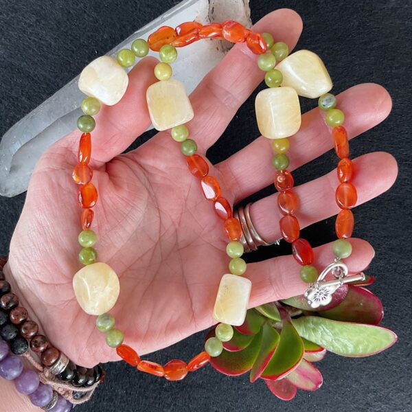 Carnelian and Calcite Necklace - Image 4