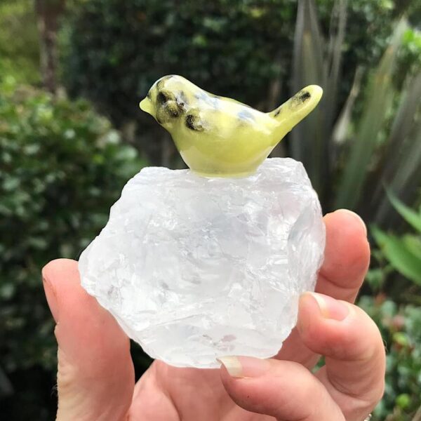 Bird on Clear Quartz - Image 3