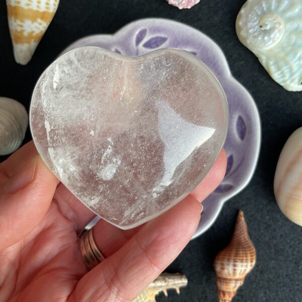 Clear Quartz Heart - Image 3