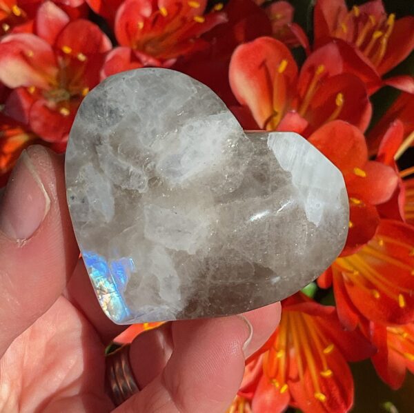Rainbow Moonstone Heart