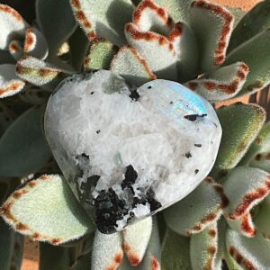 Rainbow Moonstone Heart