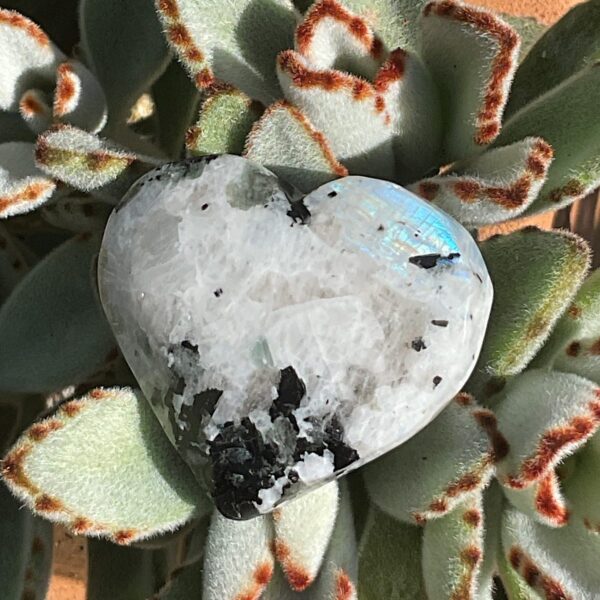 Rainbow Moonstone Heart
