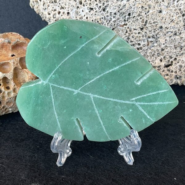 Green Aventurine Leaf