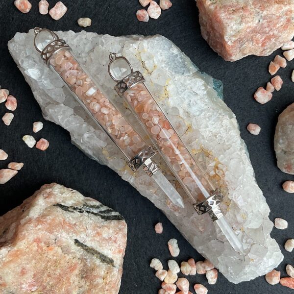 Sunstone crystal healing wand