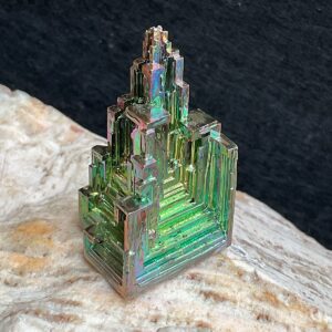 Bismuth crystal cluster