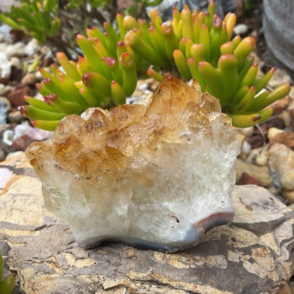 Citrine crystal cluster