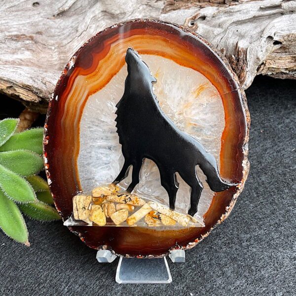Wolf Agate Slice