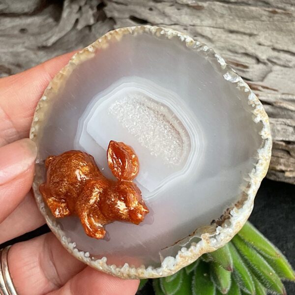 Rabbit Agate Slice - Image 4