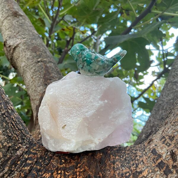 Bird on Rose Quartz