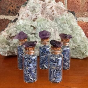 Kyanite and Amethyst Vial