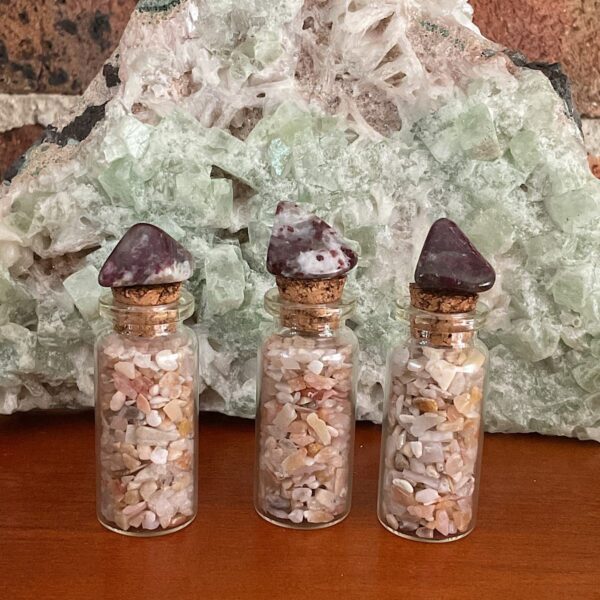 Pink Opal and Tourmaline Vial - Image 2
