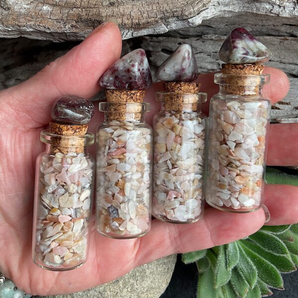 Pink Opal and Tourmaline Vial - Image 3