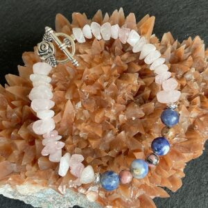 Rose Quartz and Sodalite Bracelet