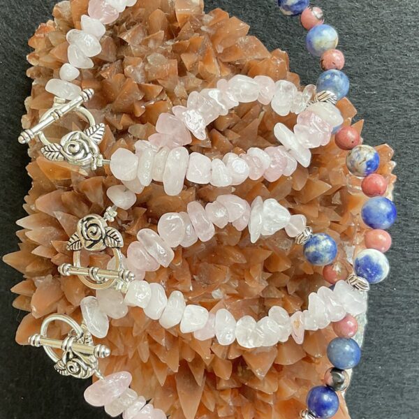 Rose Quartz and Sodalite Bracelet - Image 3