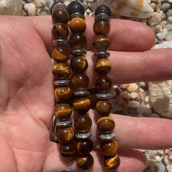 Tigers Eye Om Bracelet - Image 4