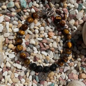 Tigers Eye Om Bracelet