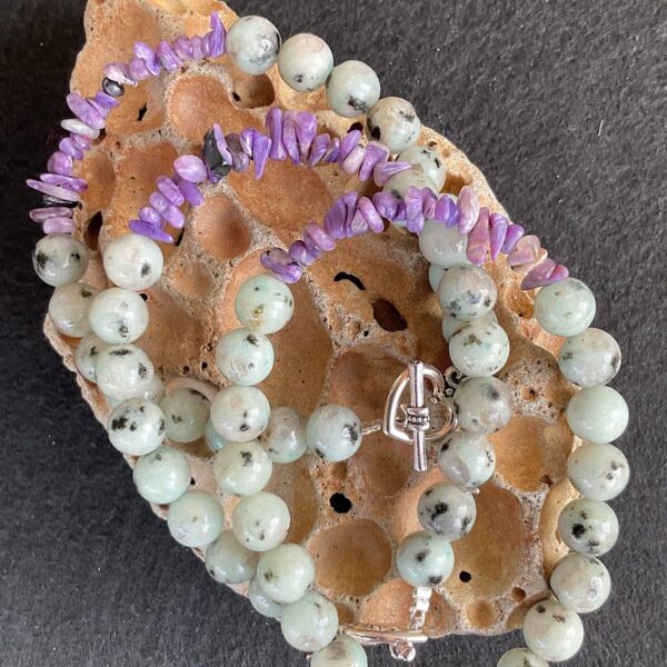 Sesame Jasper and Charoite Bracelet - Image 2
