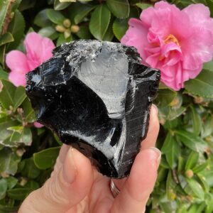 Raw Black Obsidian