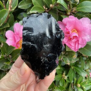 Raw Black Obsidian