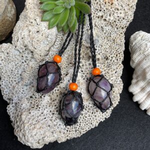 Amethyst Macrame Necklace