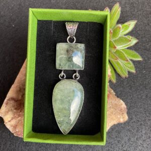 Moss Prehnite Pendant