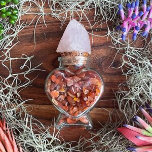 Carnelian Heart Bottle