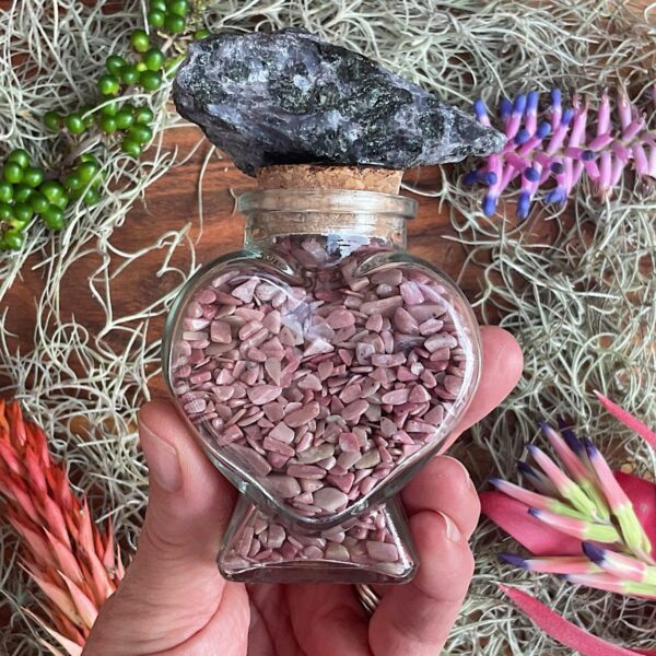 Rhodonite Heart Bottle - Image 3