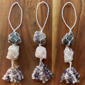 Amethyst and Rose Quartz Hanger