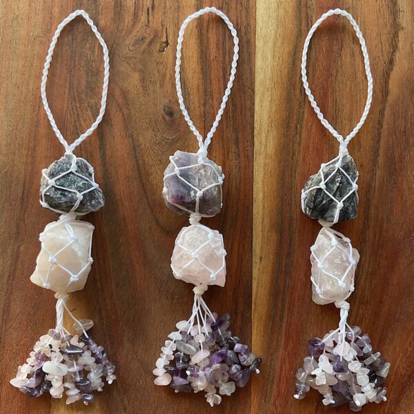 Amethyst and Rose Quartz Hanger