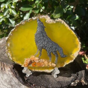 Wolf Agate Slice