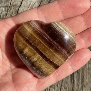 Rainbow Fluorite Heart