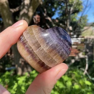 Rainbow Fluorite Heart