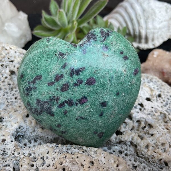 Ruby in Fuchsite Heart
